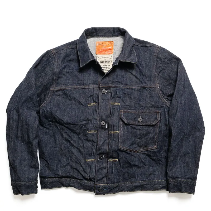 Burgus Plus - Natural Indigo - 1st Type Denim Jacket - 71928-XX made by Burgus Plus