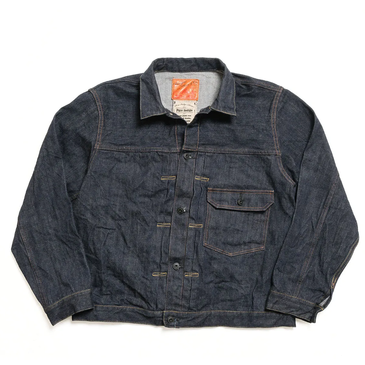 Burgus Plus - Natural Indigo - 1st Type Denim Jacket T-back style - 71928-XXT sold by Burgus Plus