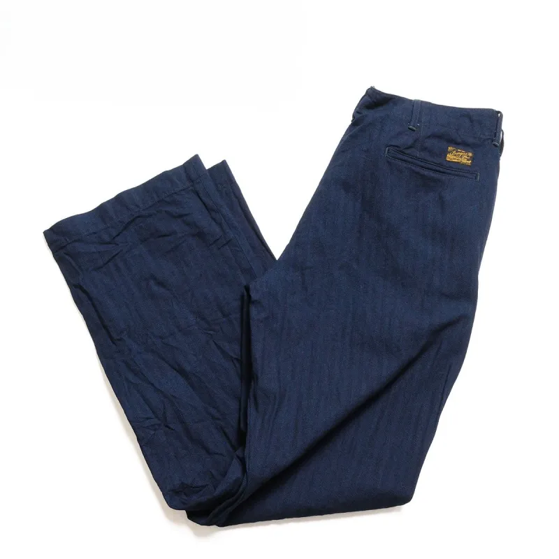 BURGUS PLUS - Lot.402Z - Military Trousers - Indigo Herringbone - 402Z-34 made by Burgus Plus