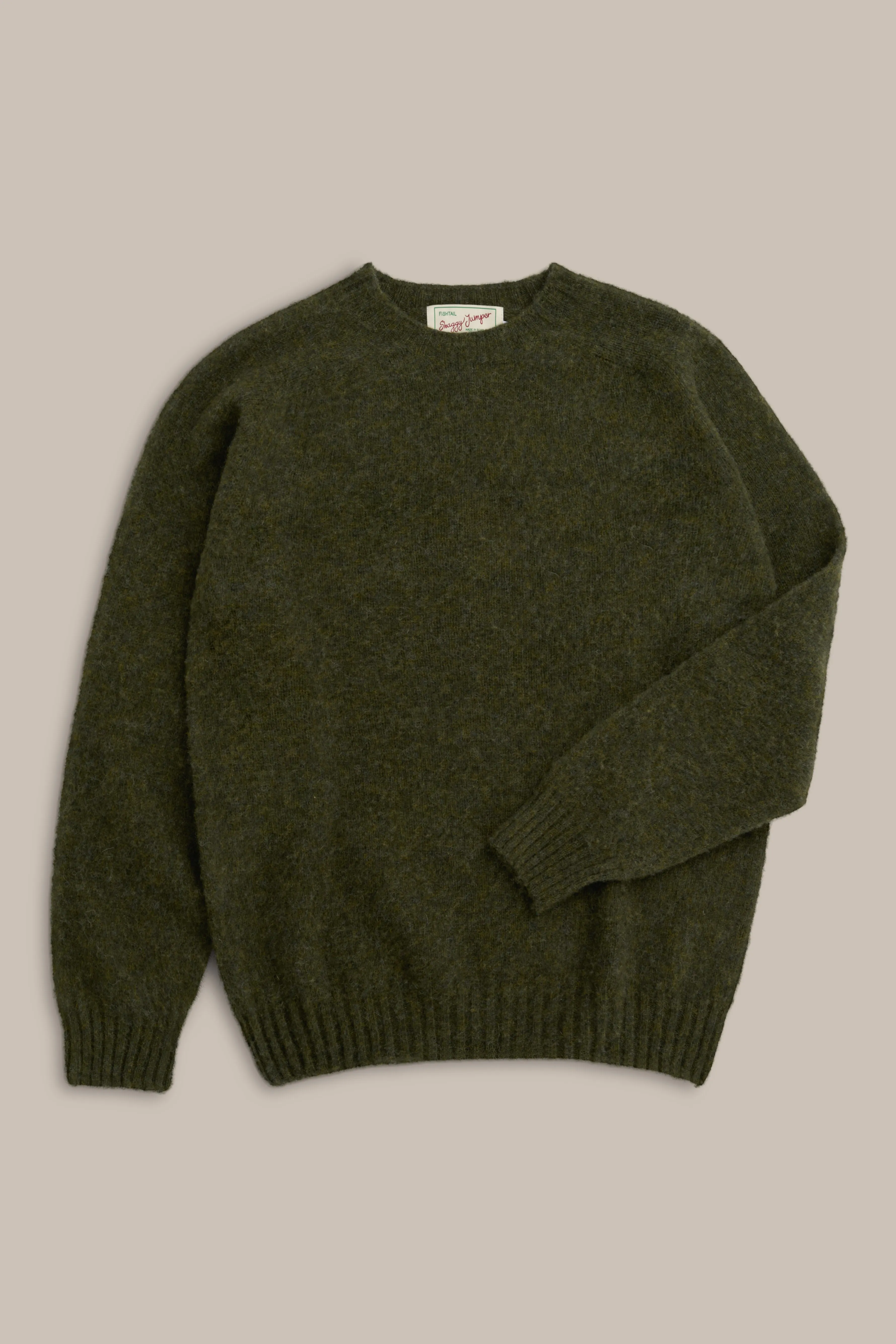 Fishtail Shaggy Jumper - Forest sold by Fishtail
