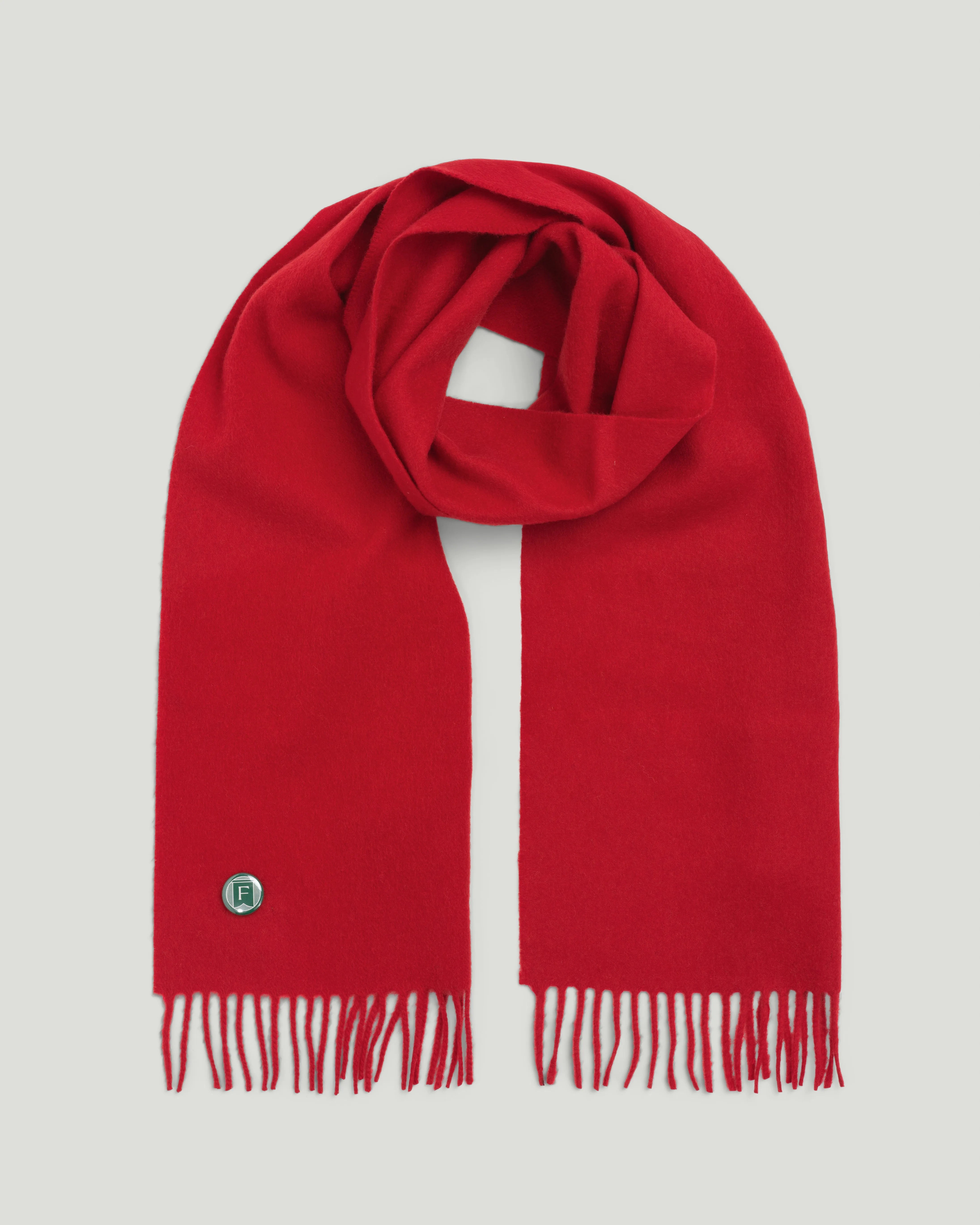 Fishtail Brushed Lambswool Scarf - Red sold by Fishtail product image thumbnail 5