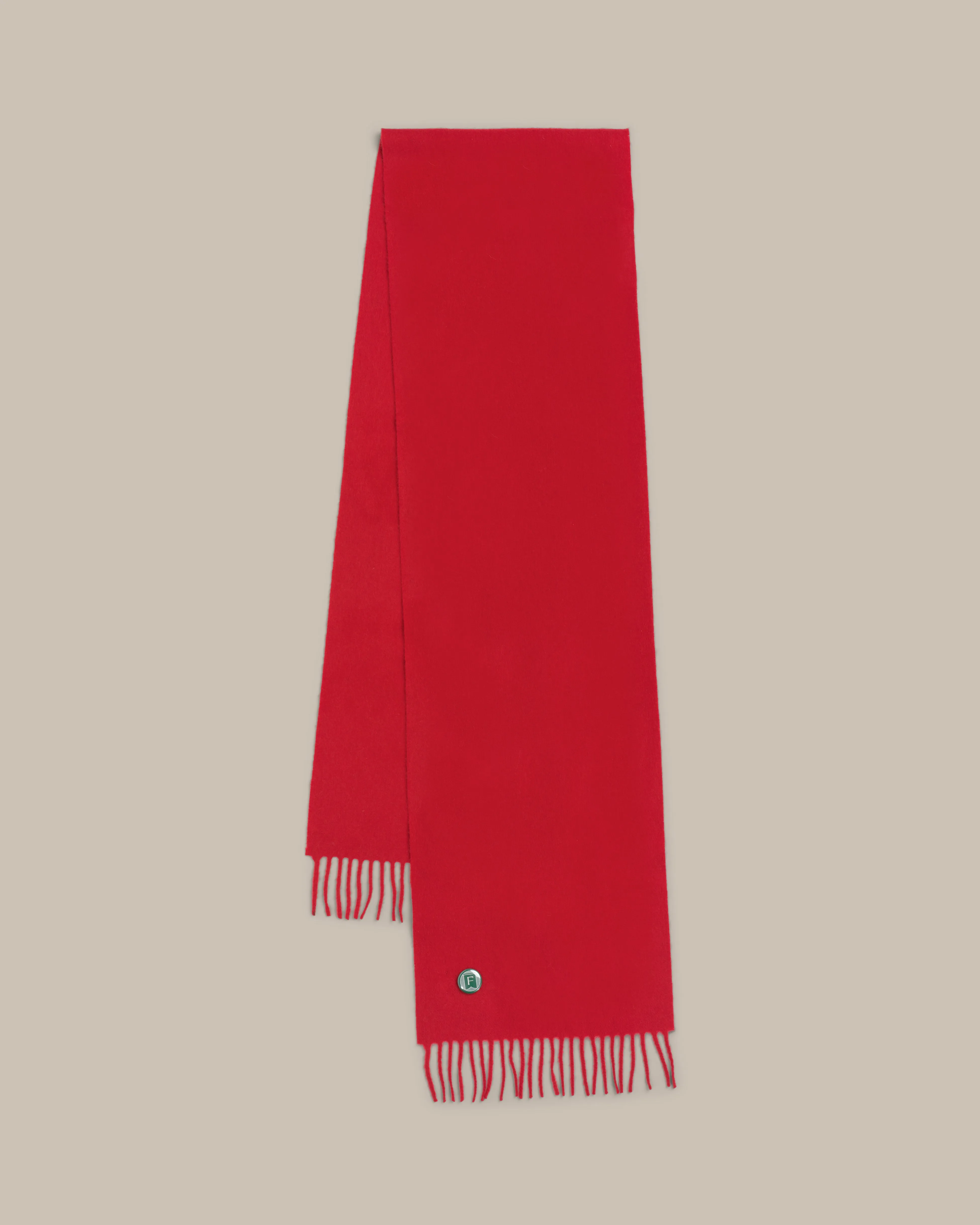 Fishtail Brushed Lambswool Scarf - Red sold by Fishtail product image thumbnail 2