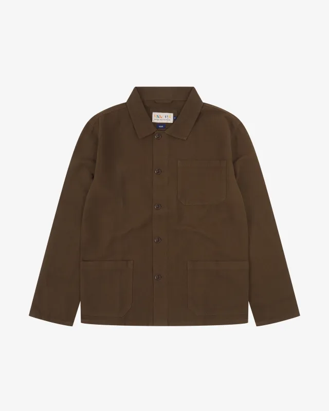 3001 Linen blend overshirt - loam made by uskees