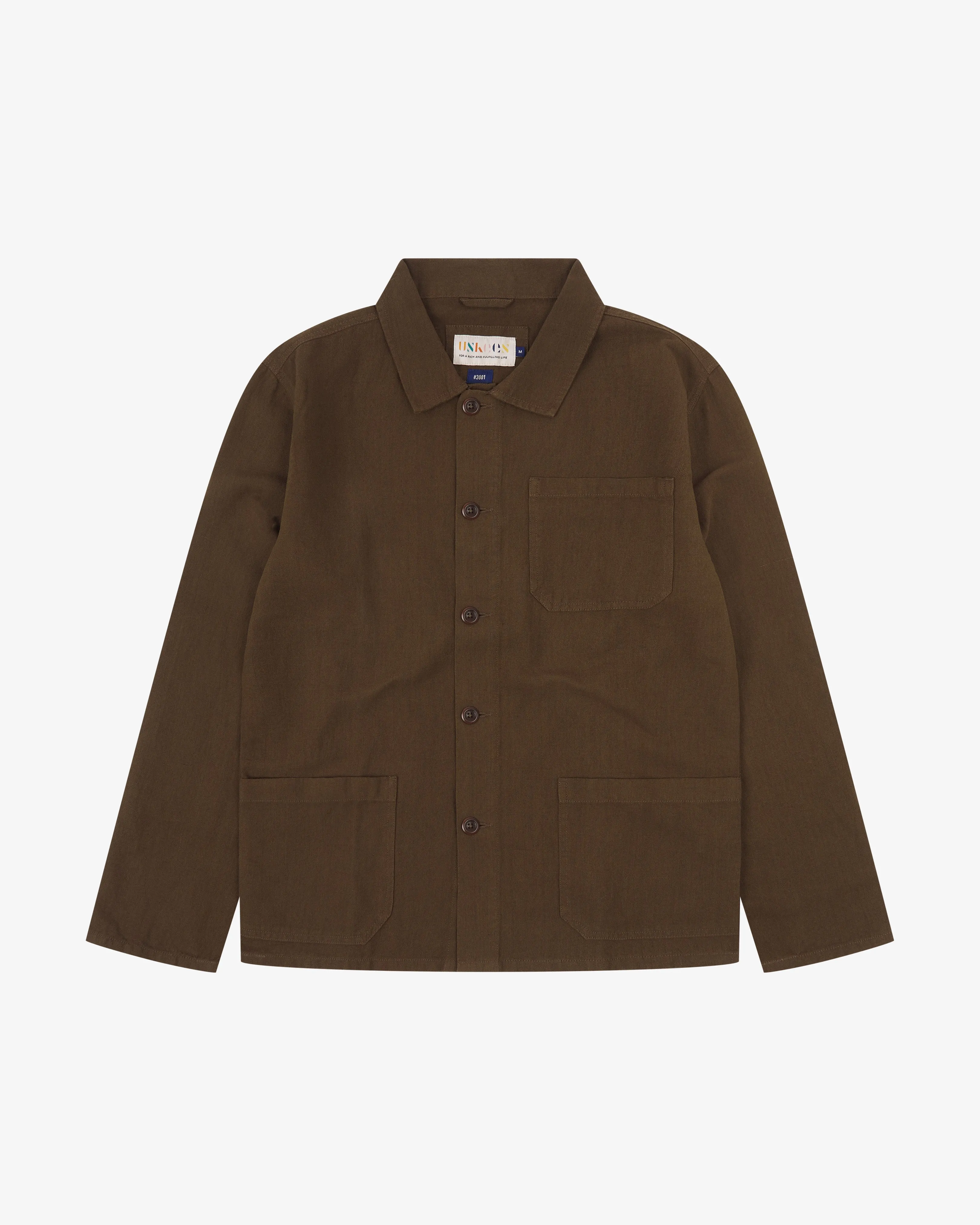 3001 Linen blend overshirt - loam sold by uskees