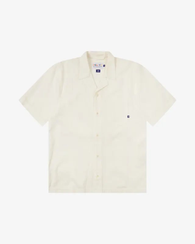 6004 Cuban linen blend shirt - ecru made by uskees