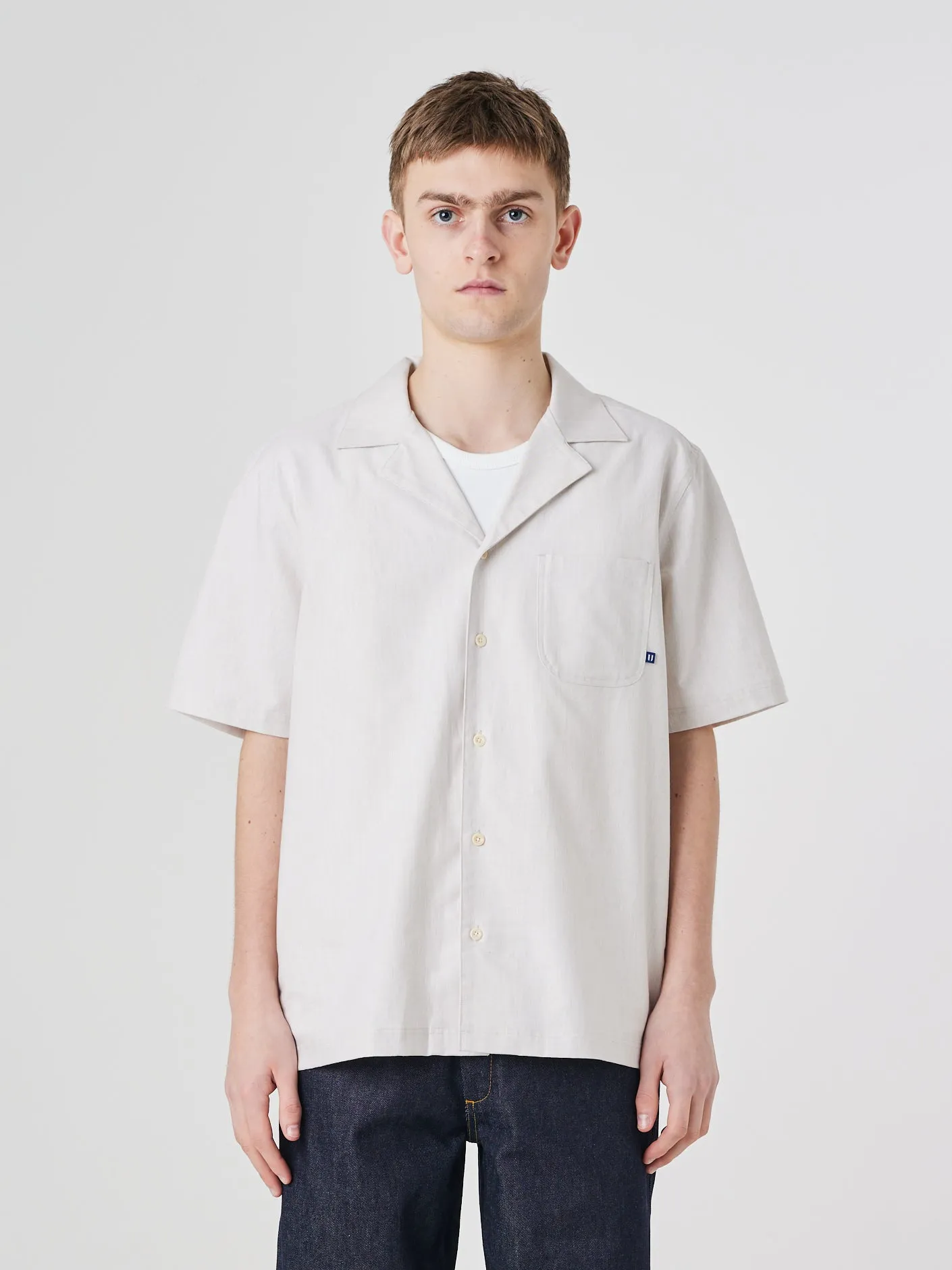 6004 Cuban shirt - ecru sold by uskees product image thumbnail 2