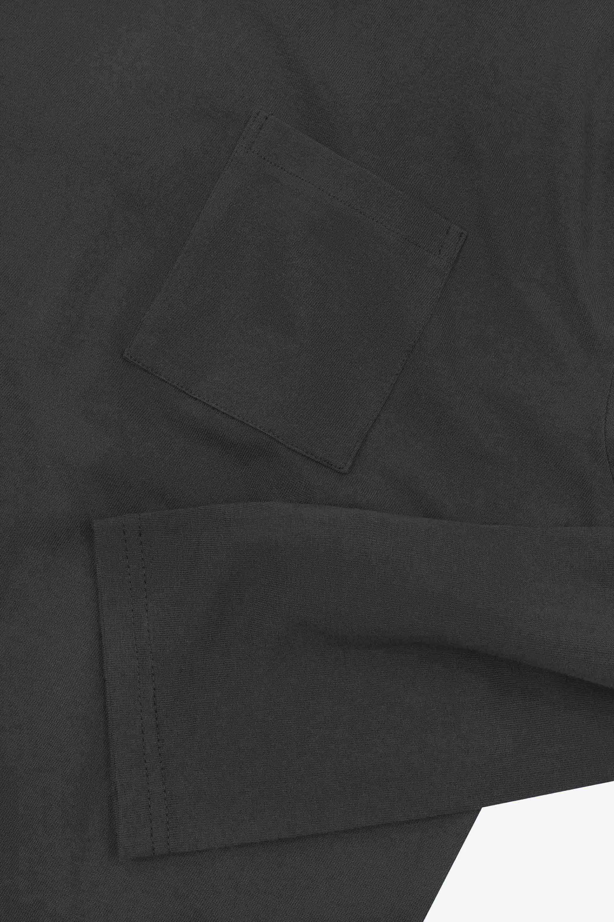 7010 Essential long sleeve t-shirt - faded black sold by uskees product image thumbnail 3
