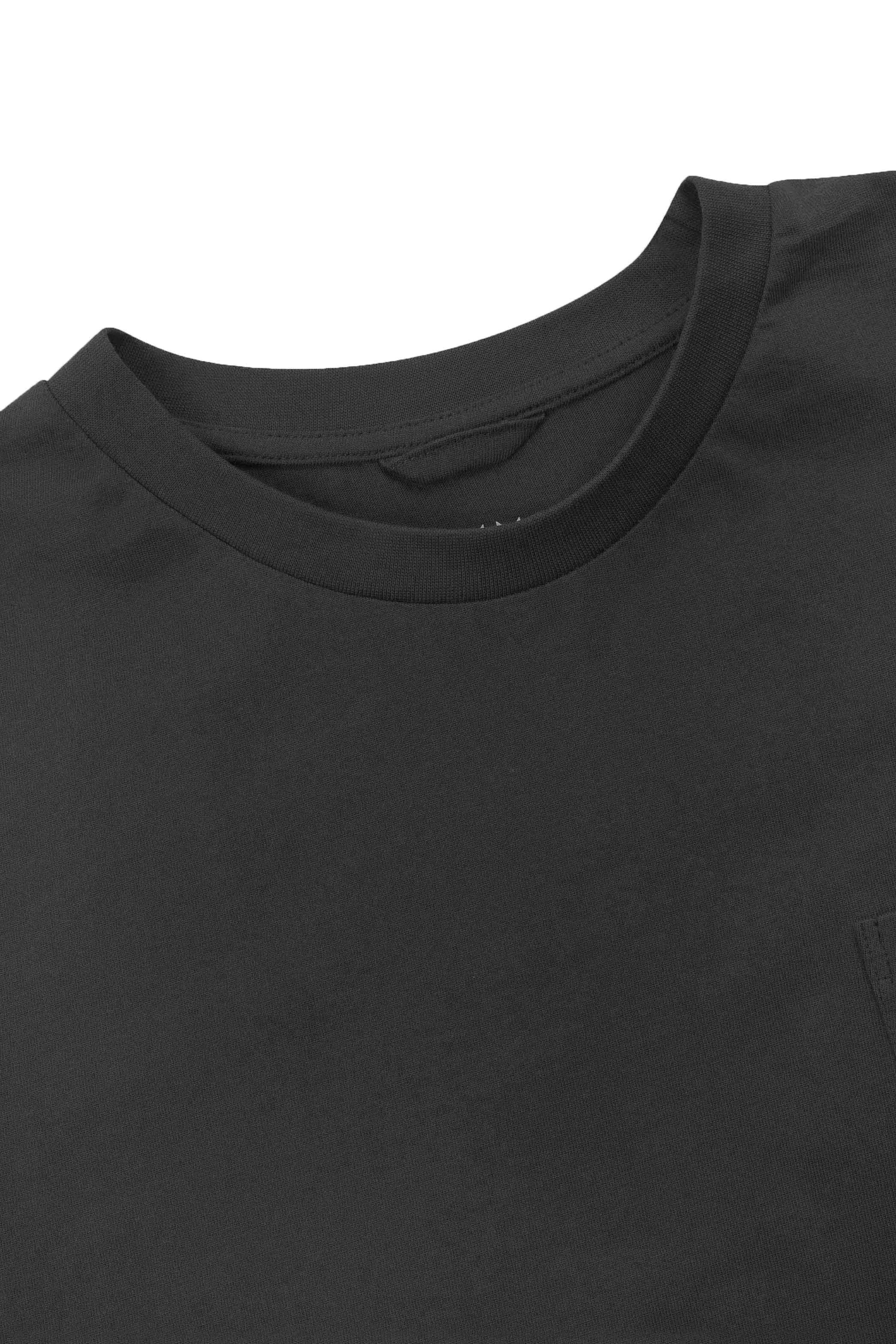 7010 Essential long sleeve t-shirt - faded black sold by uskees product image thumbnail 4