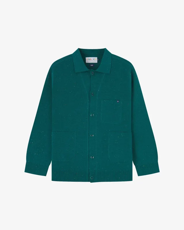 3043 Collared cardigan - foam green made by uskees