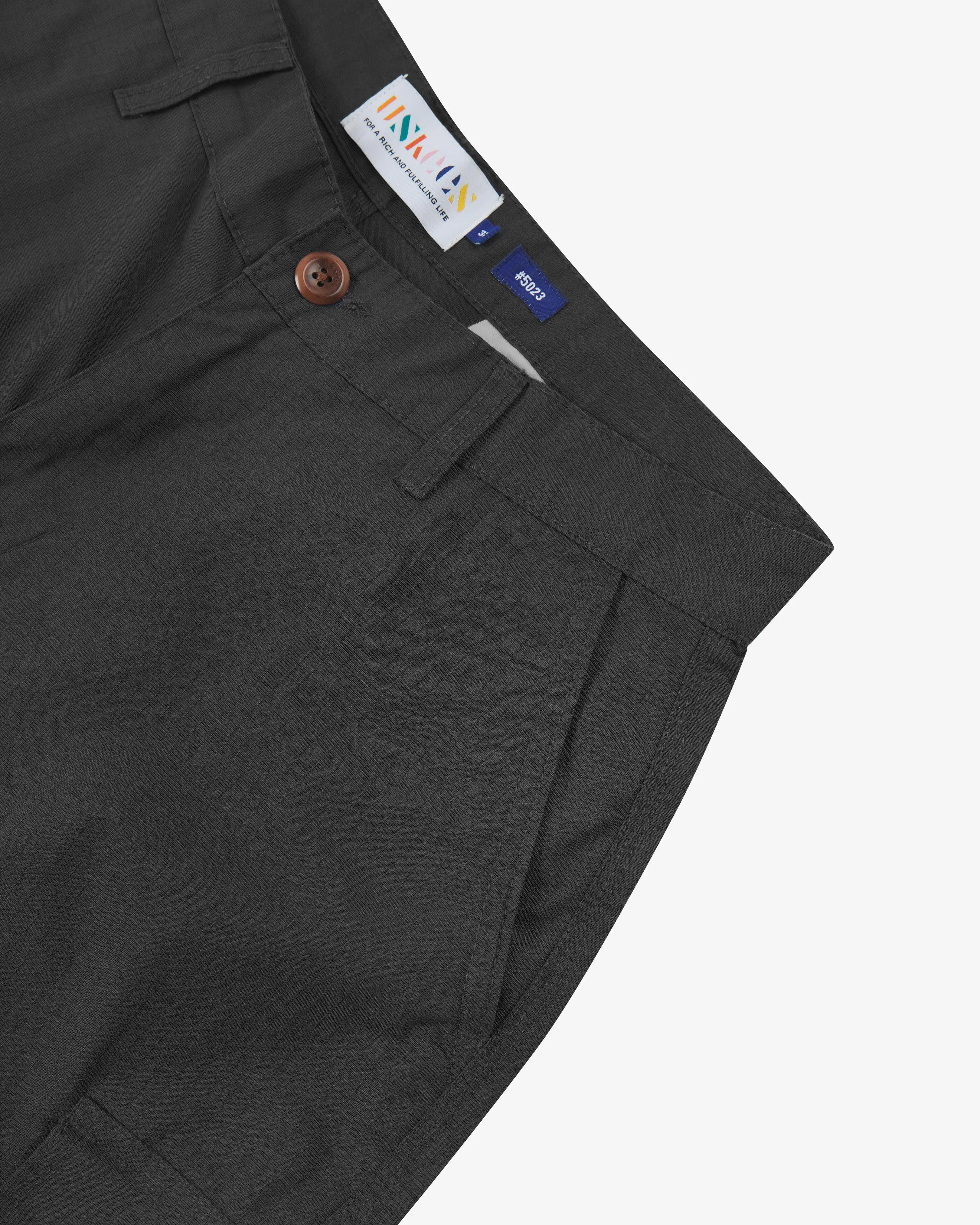 5023 Ripstop cargo shorts - Previous Dye Batch - black sold by uskees product image thumbnail 3