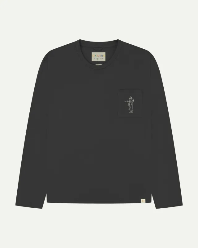7010 Long sleeve jazz man t-shirt - faded black made by uskees