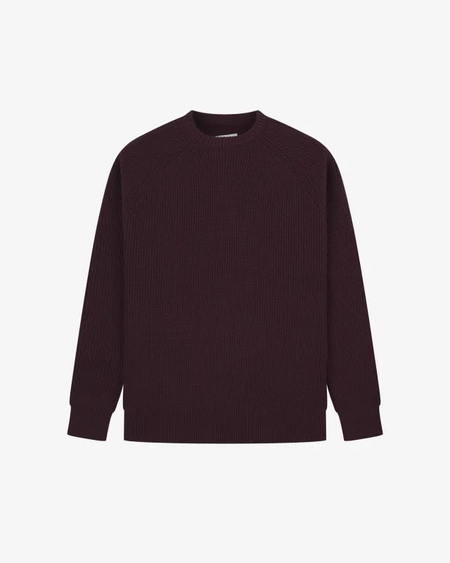 7013 Crew knit jumper - epsom downs red made by uskees