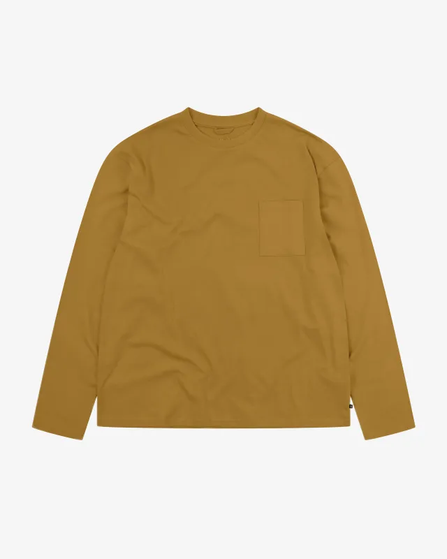 7010 Essential long sleeve t-shirt - mustard made by uskees