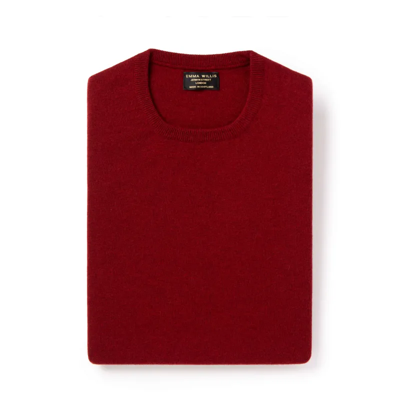 Claret Cashmere Crew - New sold by Emma Willis