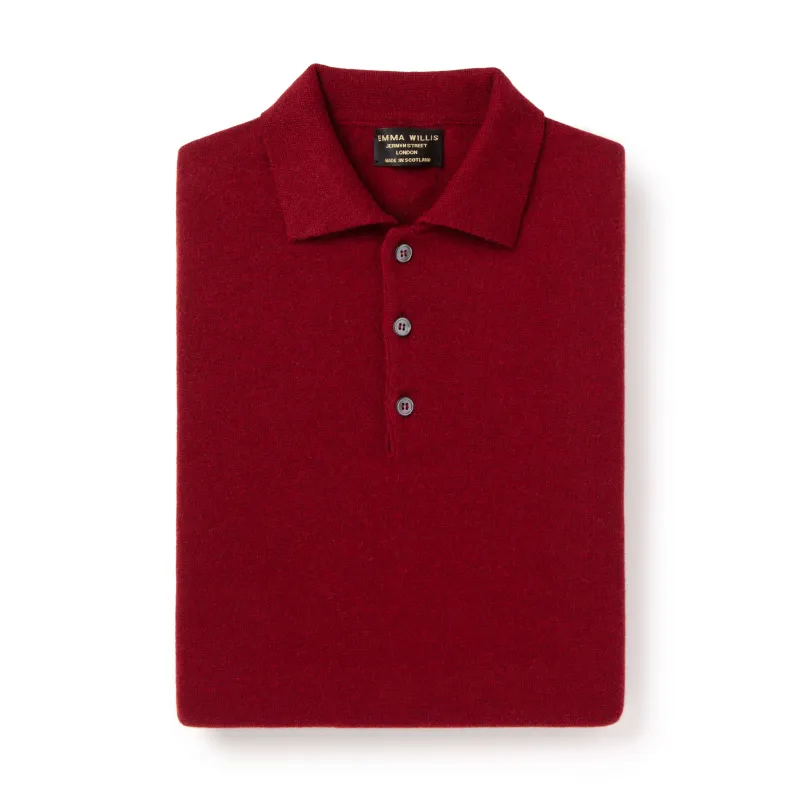 Claret Cashmere Polo - New sold by Emma Willis