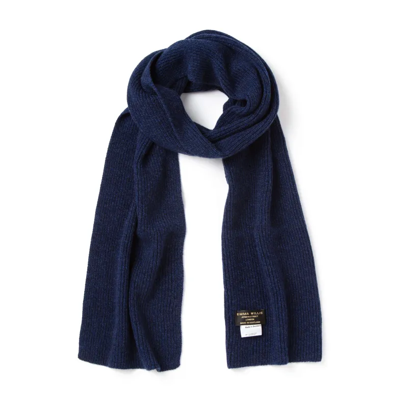 Sapphire Ribbed Cashmere Scarf - New sold by Emma Willis