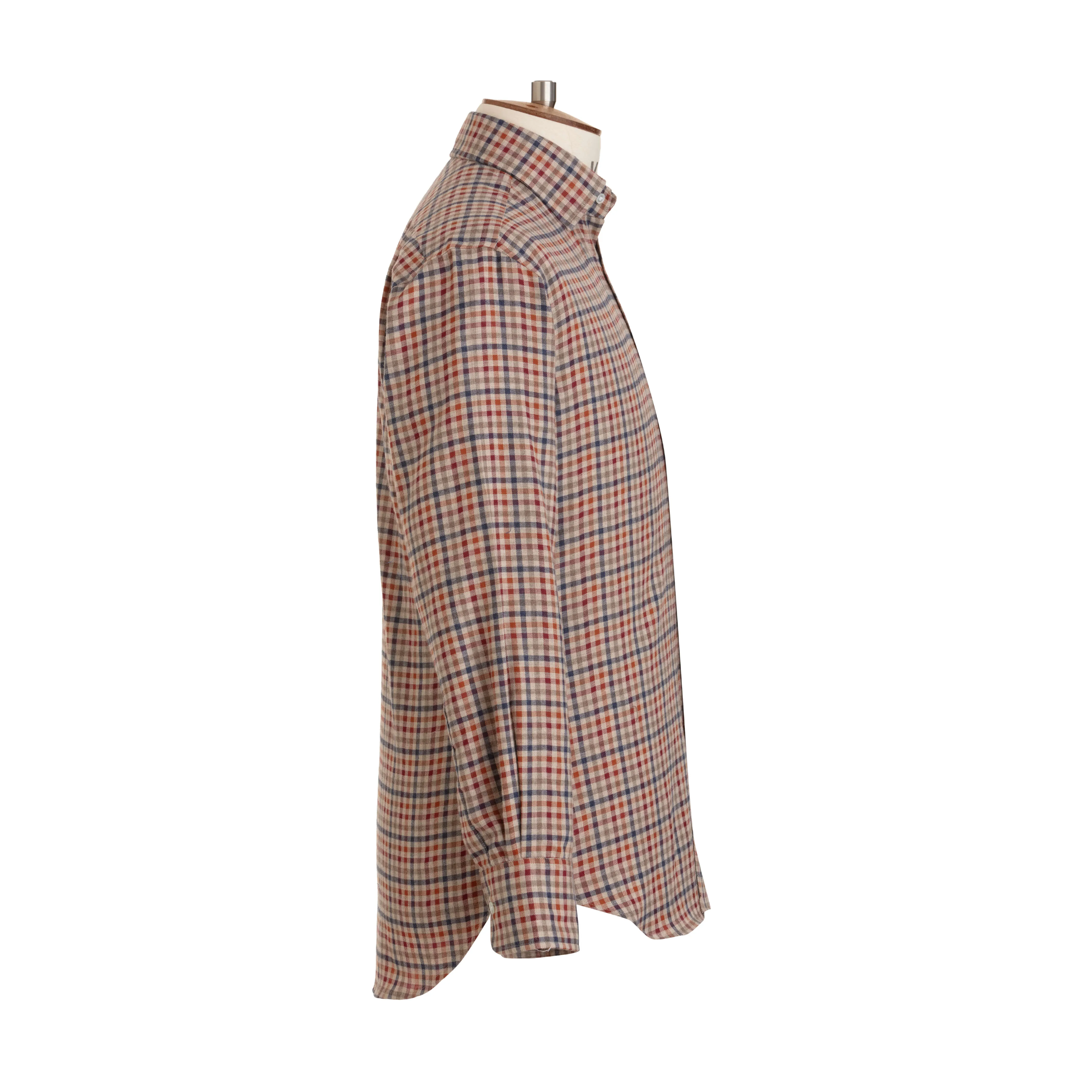 Rust/Blue Gingham Brushed Cotton Shirt - New sold by Emma Willis product image thumbnail 3