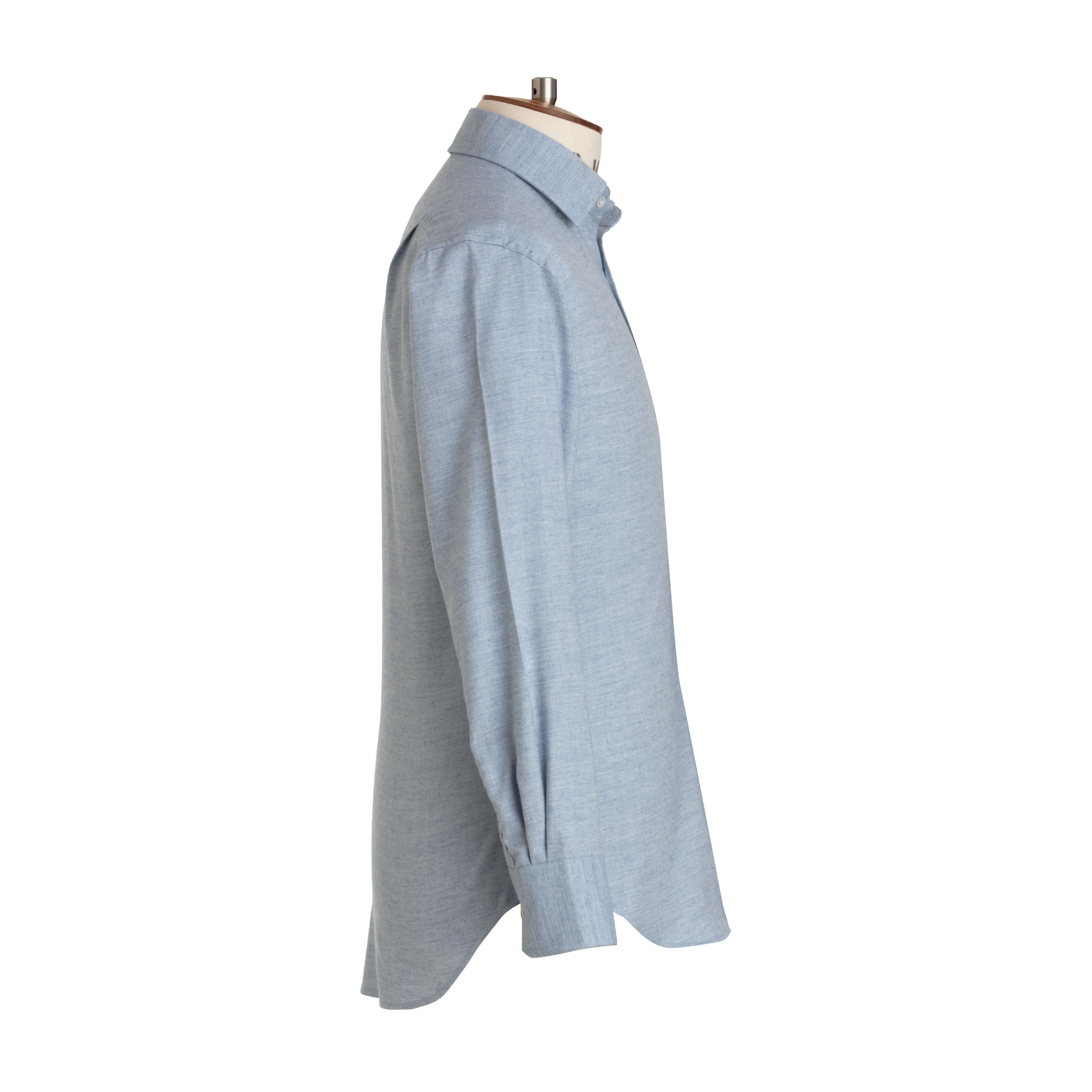 Sky Herringbone Wool Cotton Blend Shirt - New sold by Emma Willis product image thumbnail 3