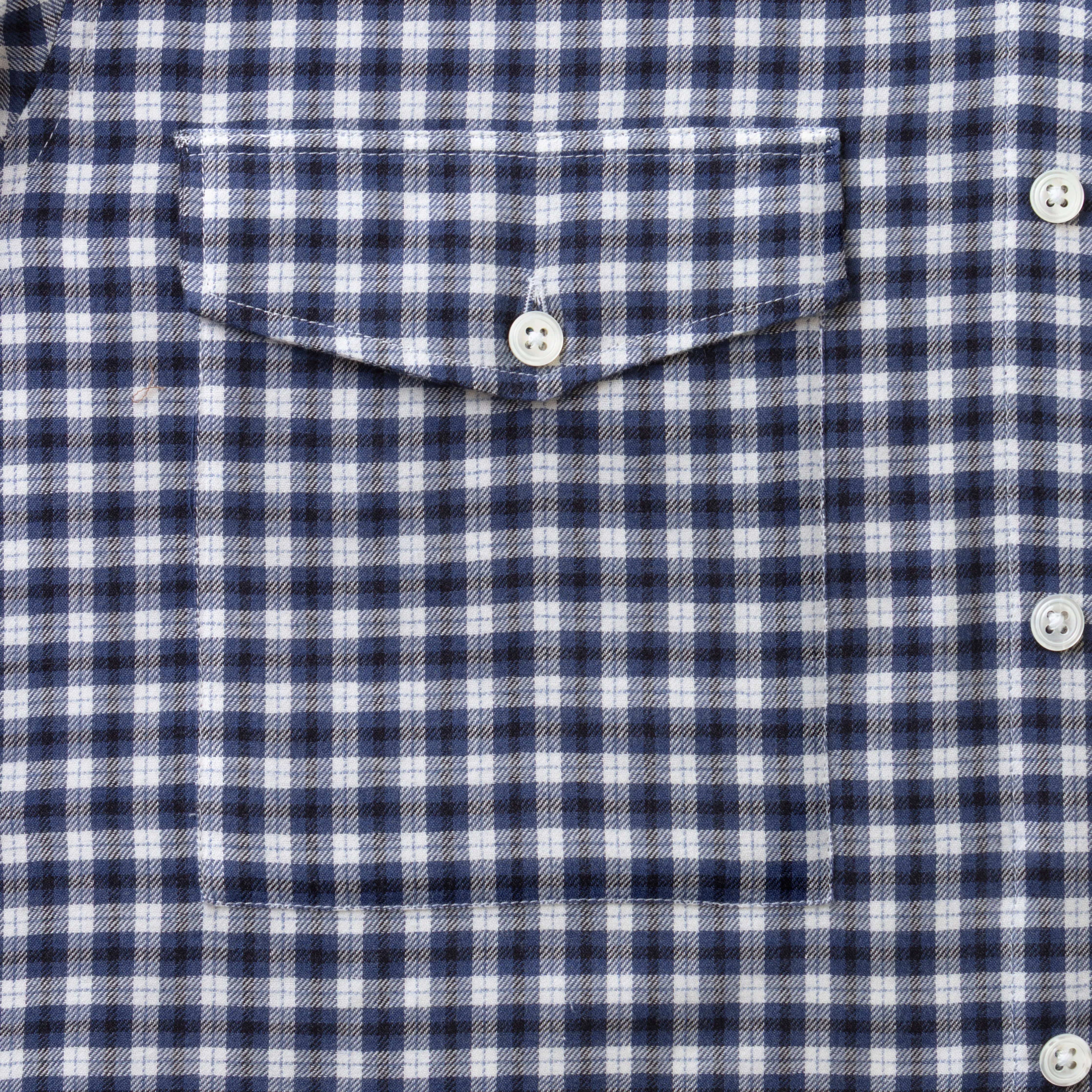 Charcoal/Blue Check Wool Cotton Blend Over Shirt - New sold by Emma Willis product image thumbnail 4