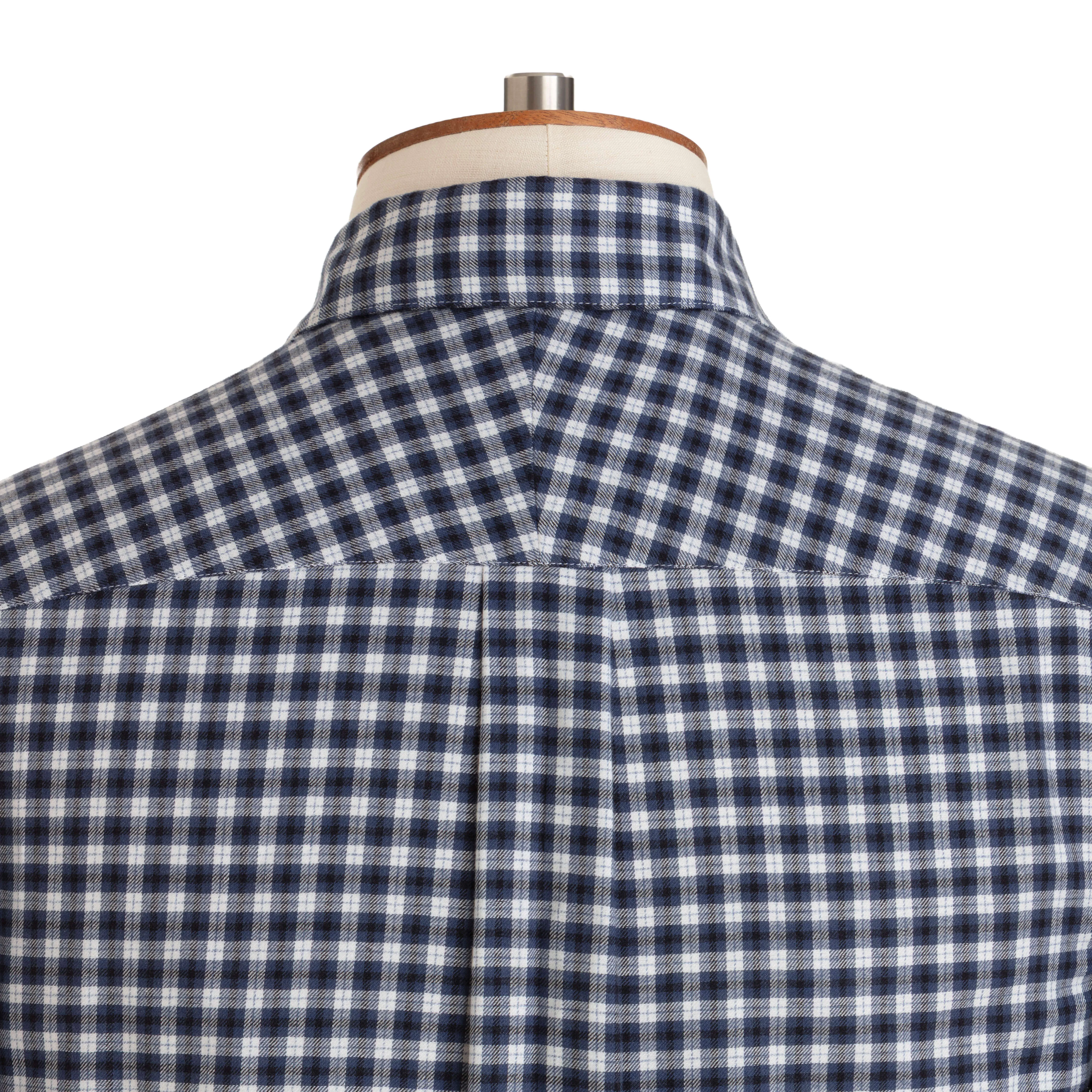 Charcoal/Blue Check Wool Cotton Blend Over Shirt - New sold by Emma Willis product image thumbnail 2