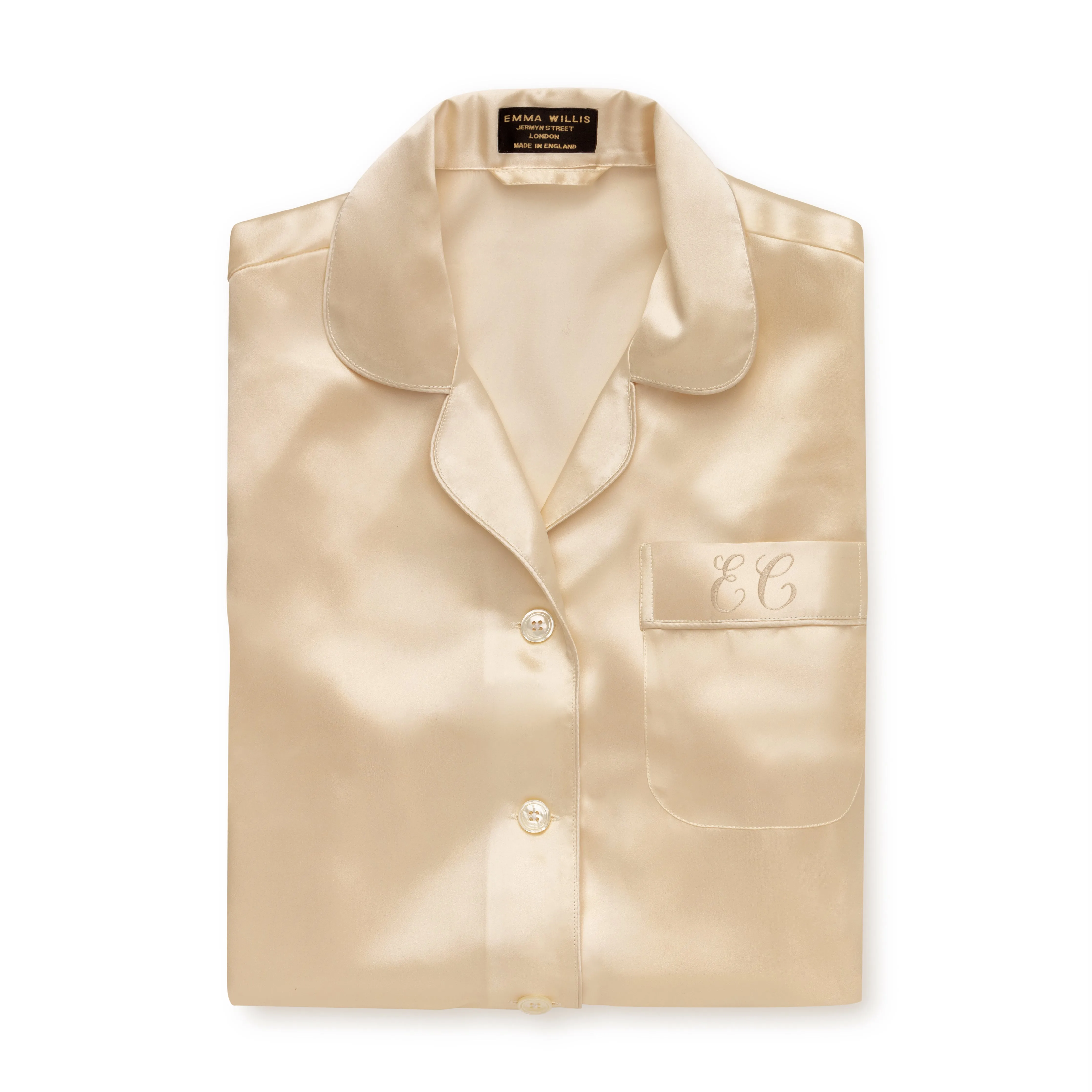 Hand Embroidered Womens Silk Pyjamas sold by Emma Willis product image thumbnail 2