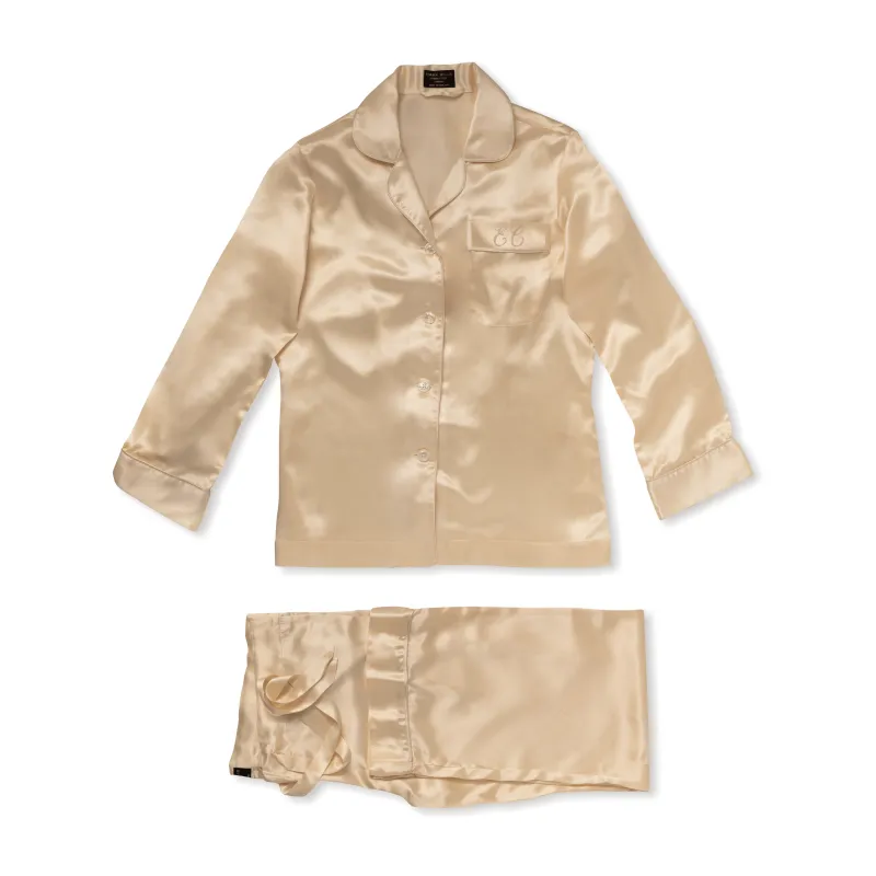 Hand Embroidered Womens Silk Pyjamas sold by Emma Willis