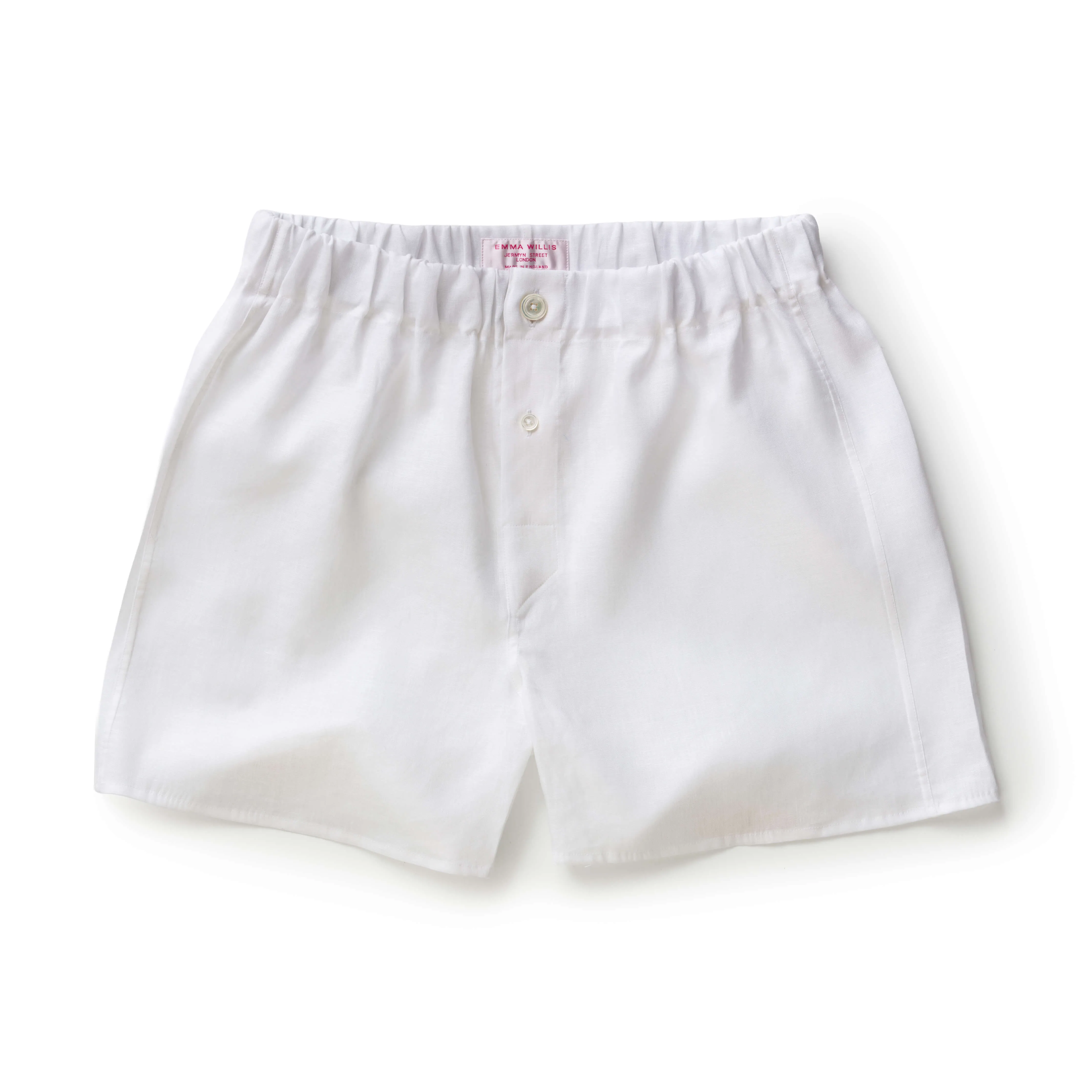 White Linen Boxer Shorts - New sold by Emma Willis