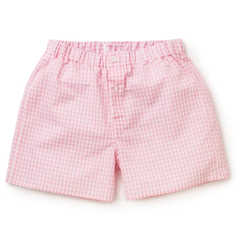 Pink Soyella Music Check Boxer Shorts - Slim Fit sold by Emma Willis