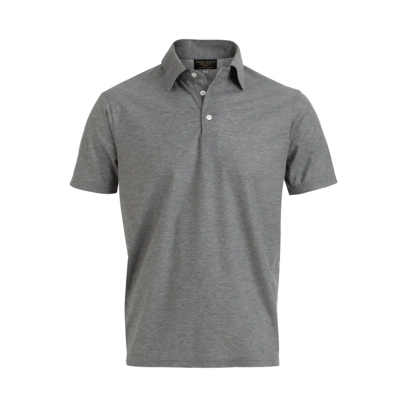 Grey Cotton Polo Shirt - New sold by Emma Willis
