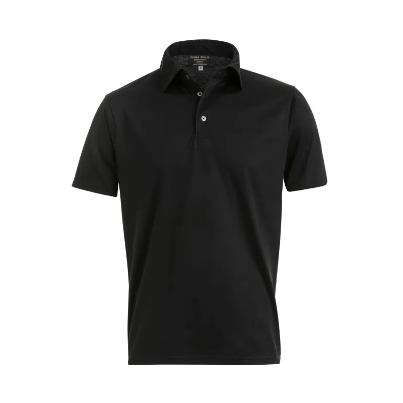 Black Cotton Polo Shirt - New sold by Emma Willis