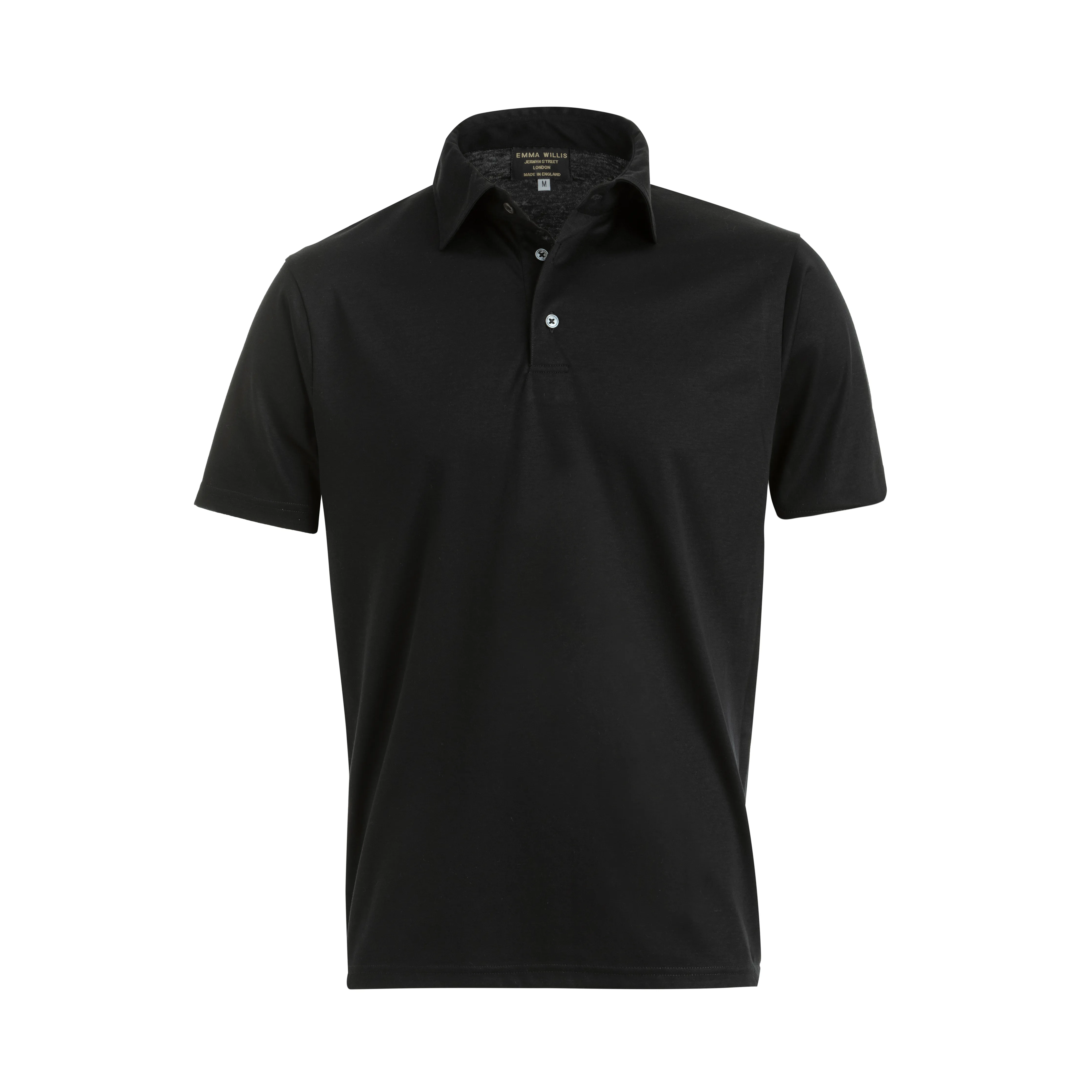 Black Cotton Polo Shirt - New sold by Emma Willis