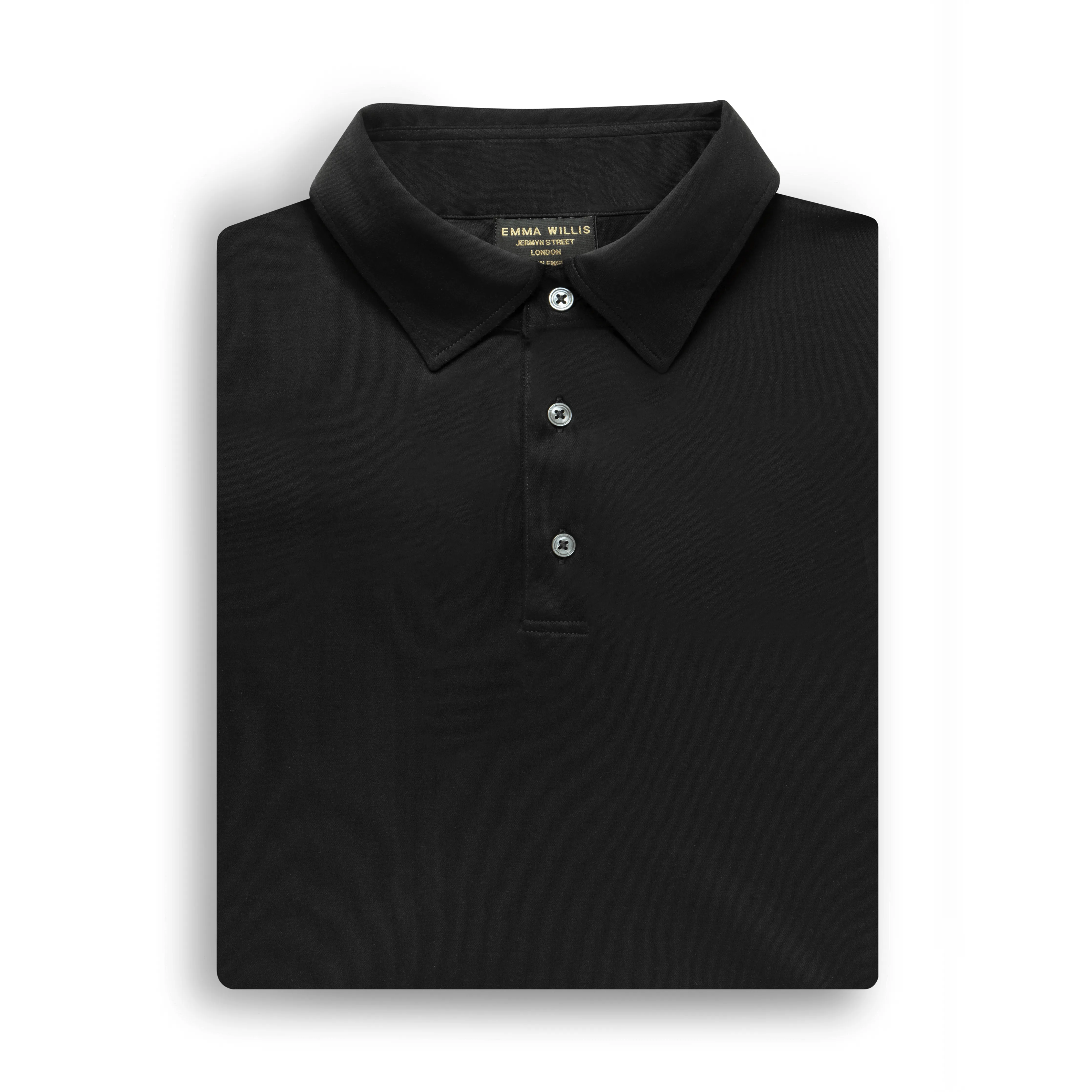 Black Cotton Polo Shirt - New sold by Emma Willis product image thumbnail 2