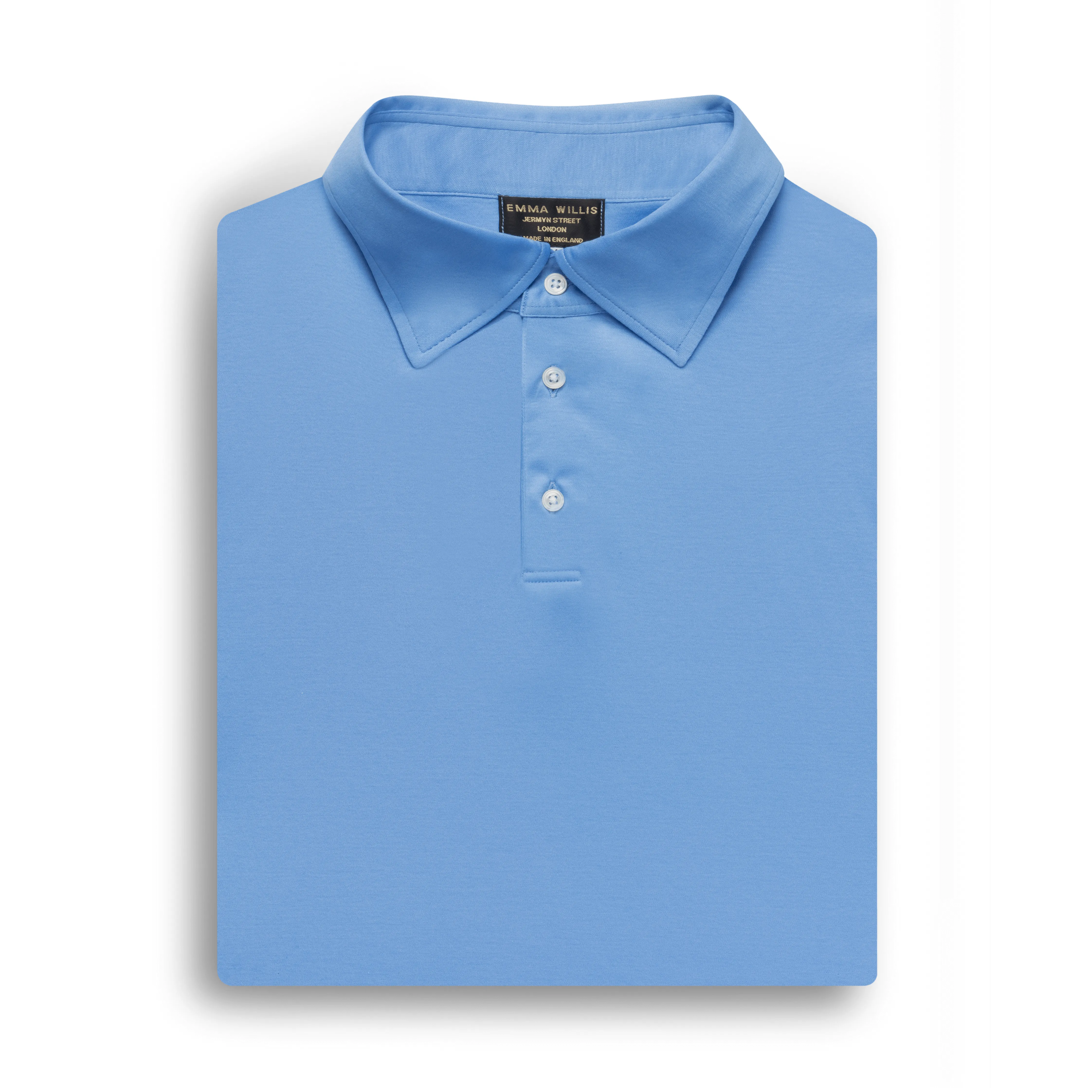 Azure Cotton Polo Shirt - New sold by Emma Willis product image thumbnail 2