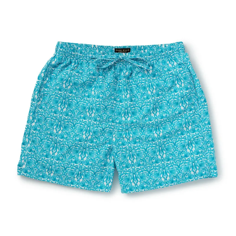 Turquoise Trellis Swimming Trunks sold by Emma Willis