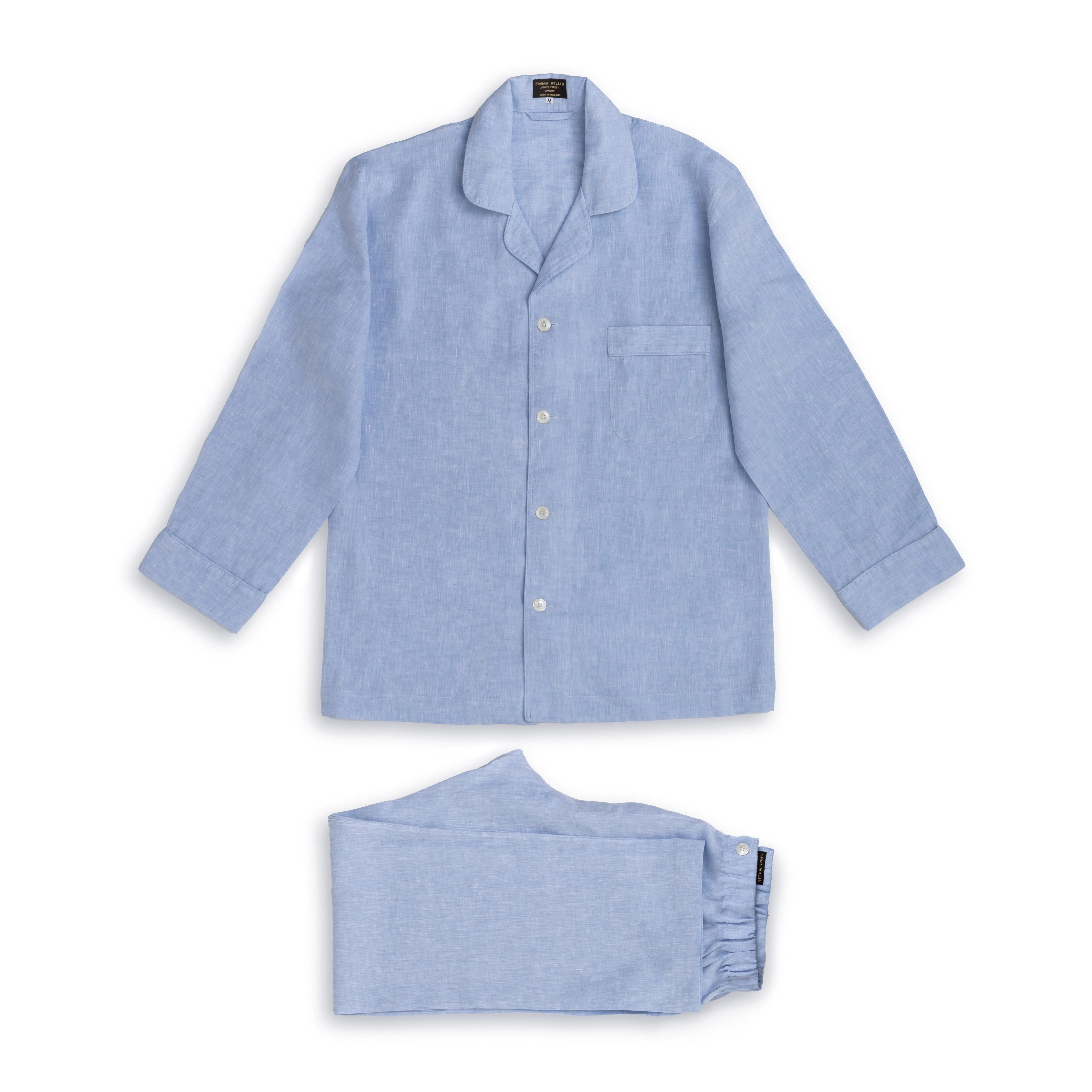 Summer Sky Linen Pyjamas sold by Emma Willis