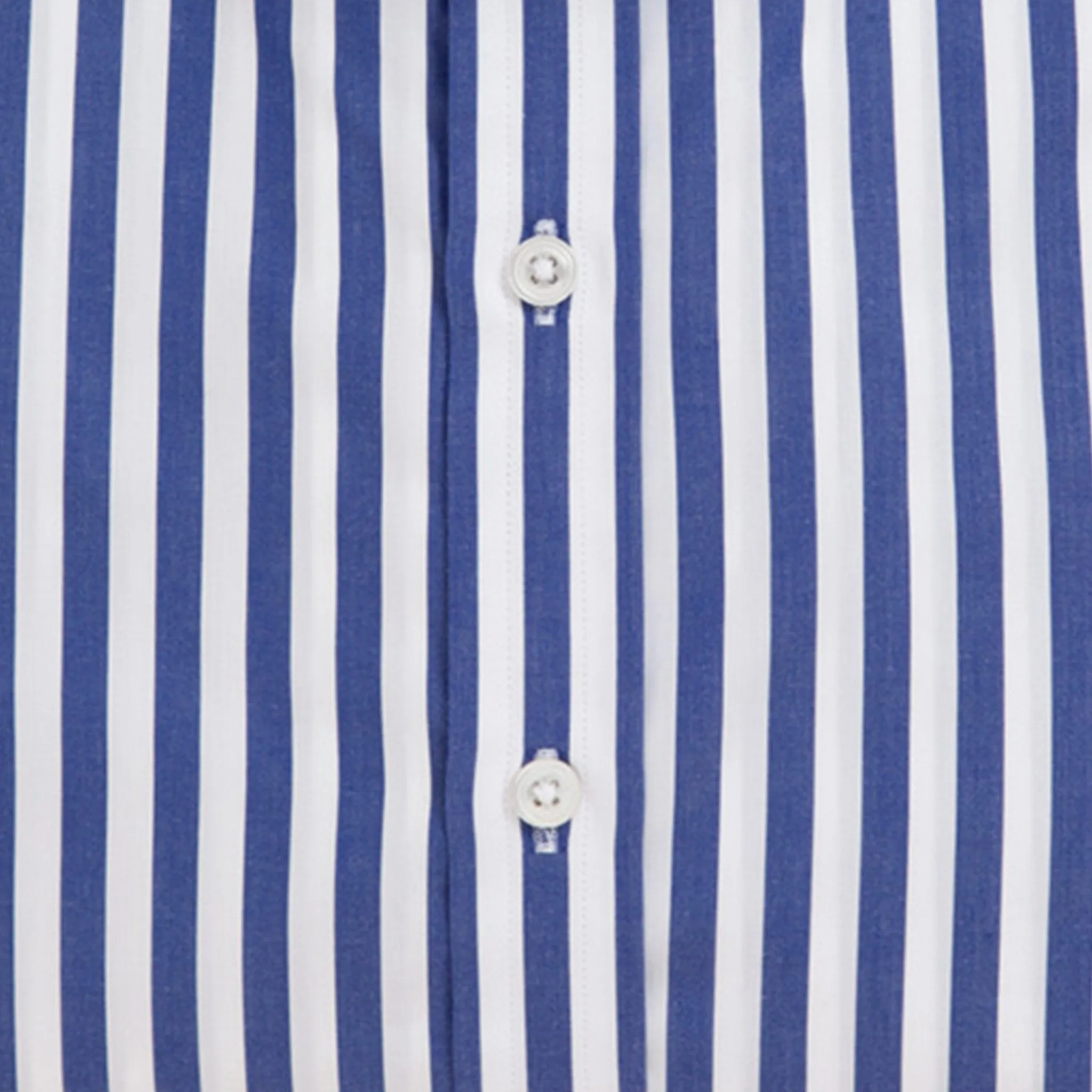 Navy Butcher Stripe Cotton Shirt sold by Emma Willis product image thumbnail 3
