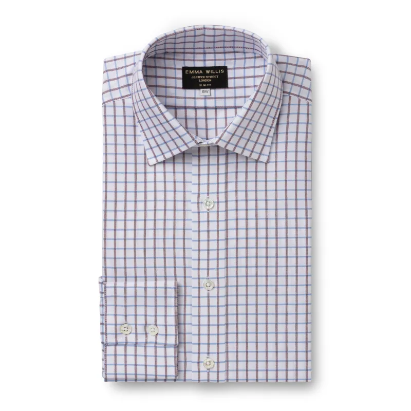 Sky/Nutmeg Oxford Check Shirt sold by Emma Willis