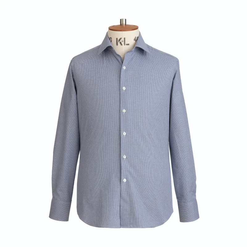 Navy Houndstooth Brushed Cotton shirt sold by Emma Willis