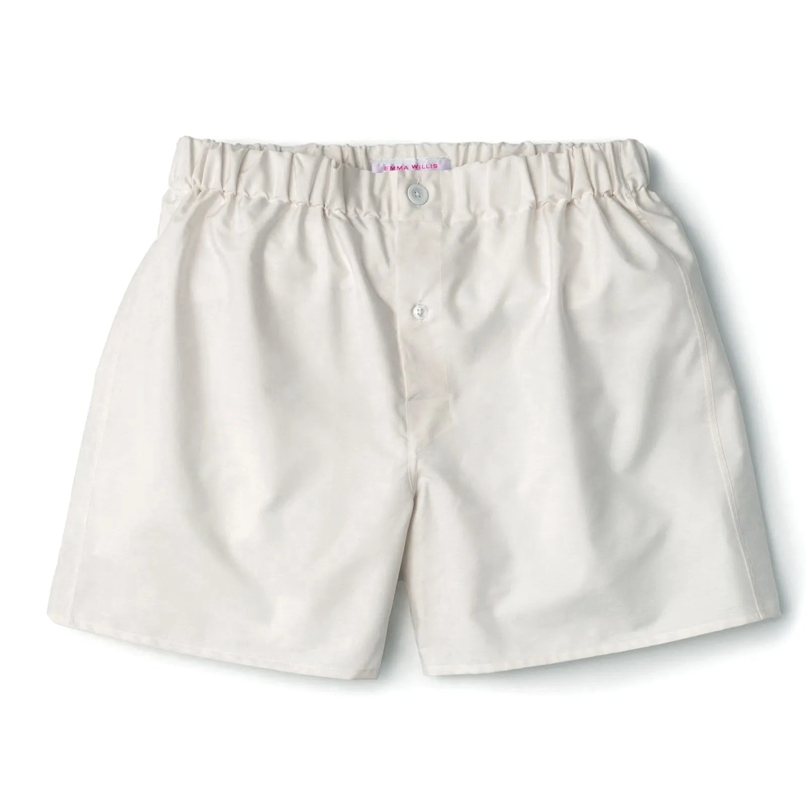 Ivory Superior Cotton Boxer Shorts - Slim Fit sold by Emma Willis