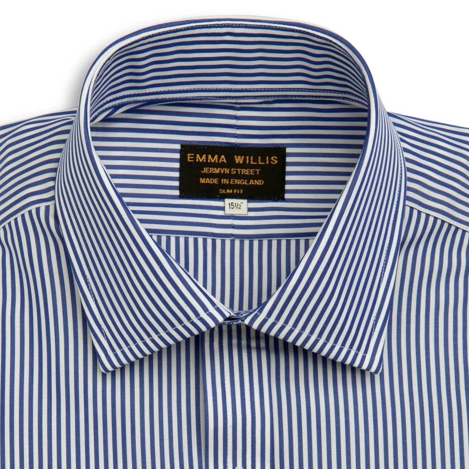 Navy Bengal Stripe Cotton Shirt sold by Emma Willis product image thumbnail 2