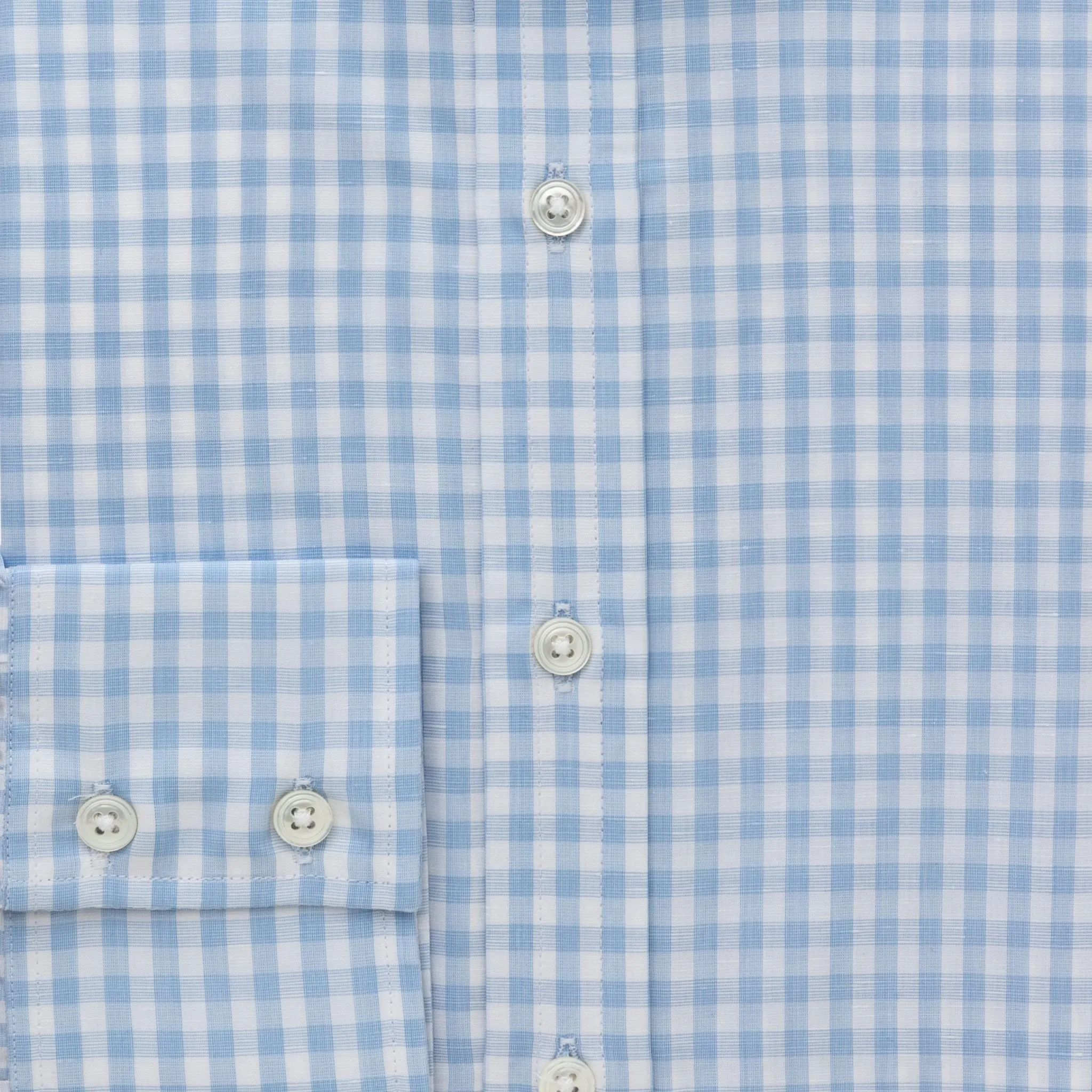 Sky Gingham Zephirlino Shirt sold by Emma Willis product image thumbnail 3