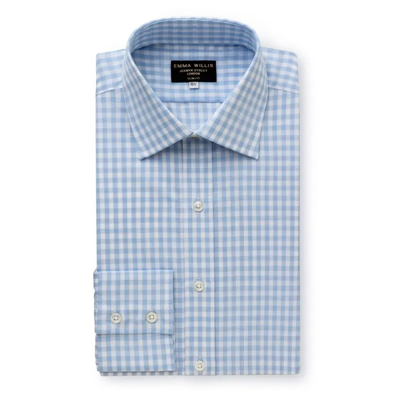 Sky Gingham Zephirlino Shirt sold by Emma Willis