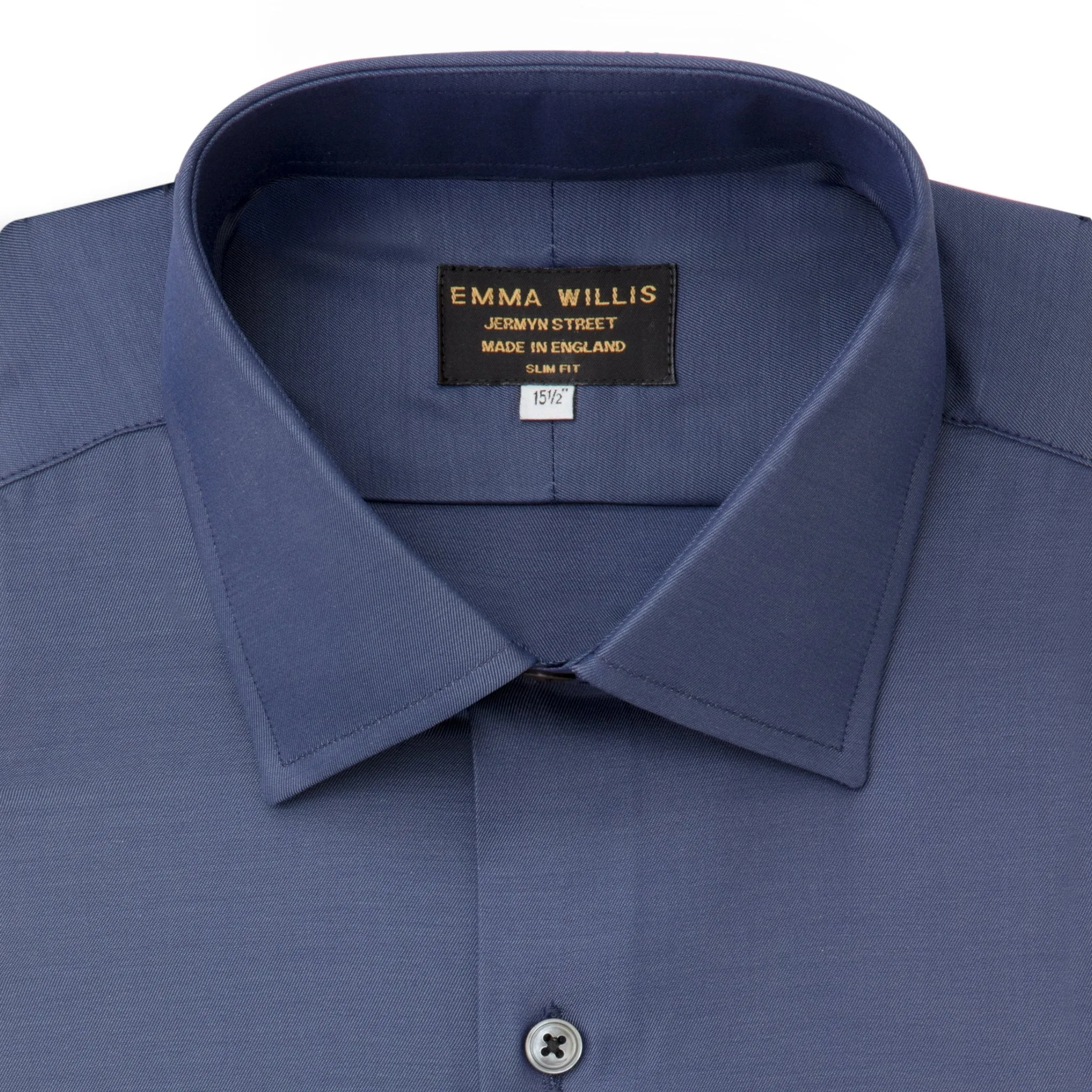 Navy Chambray Cotton Shirt sold by Emma Willis product image thumbnail 2