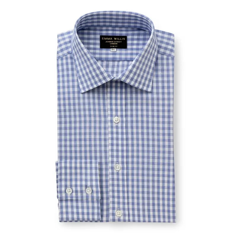 Navy Gingham Zephirlino Shirt sold by Emma Willis