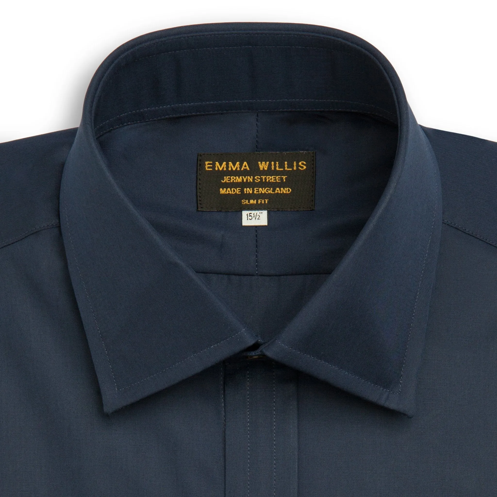 Navy Superior Cotton Shirt sold by Emma Willis product image thumbnail 2