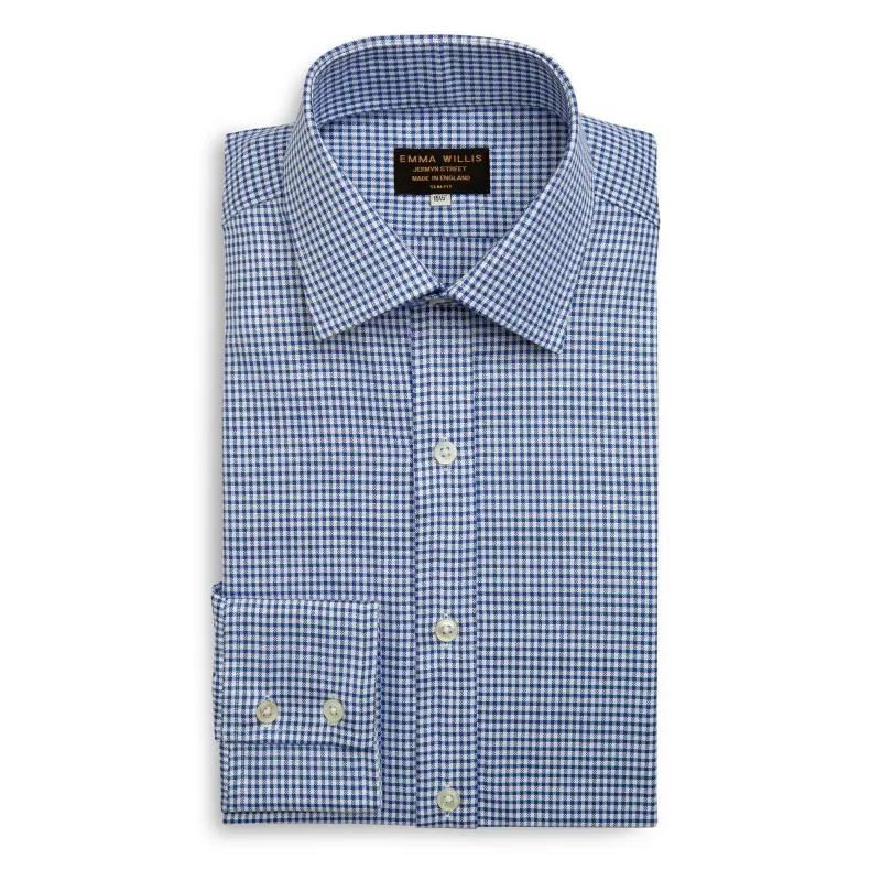 Navy Oxford Check Cotton Shirt sold by Emma Willis