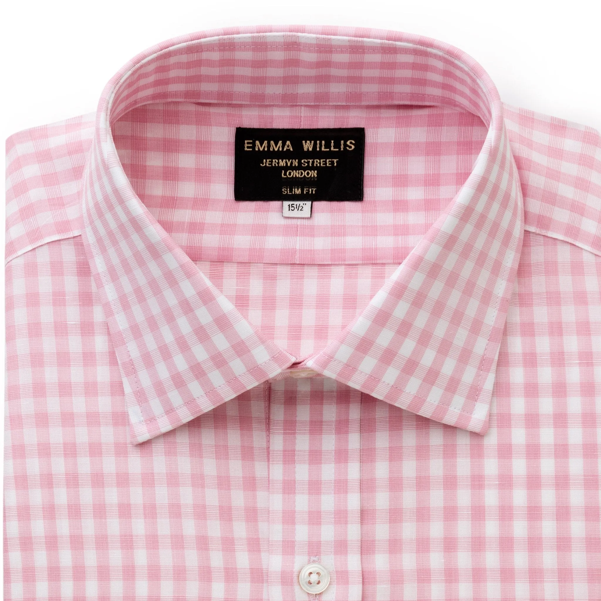 Pink Gingham Zephirlino Shirt sold by Emma Willis product image thumbnail 2