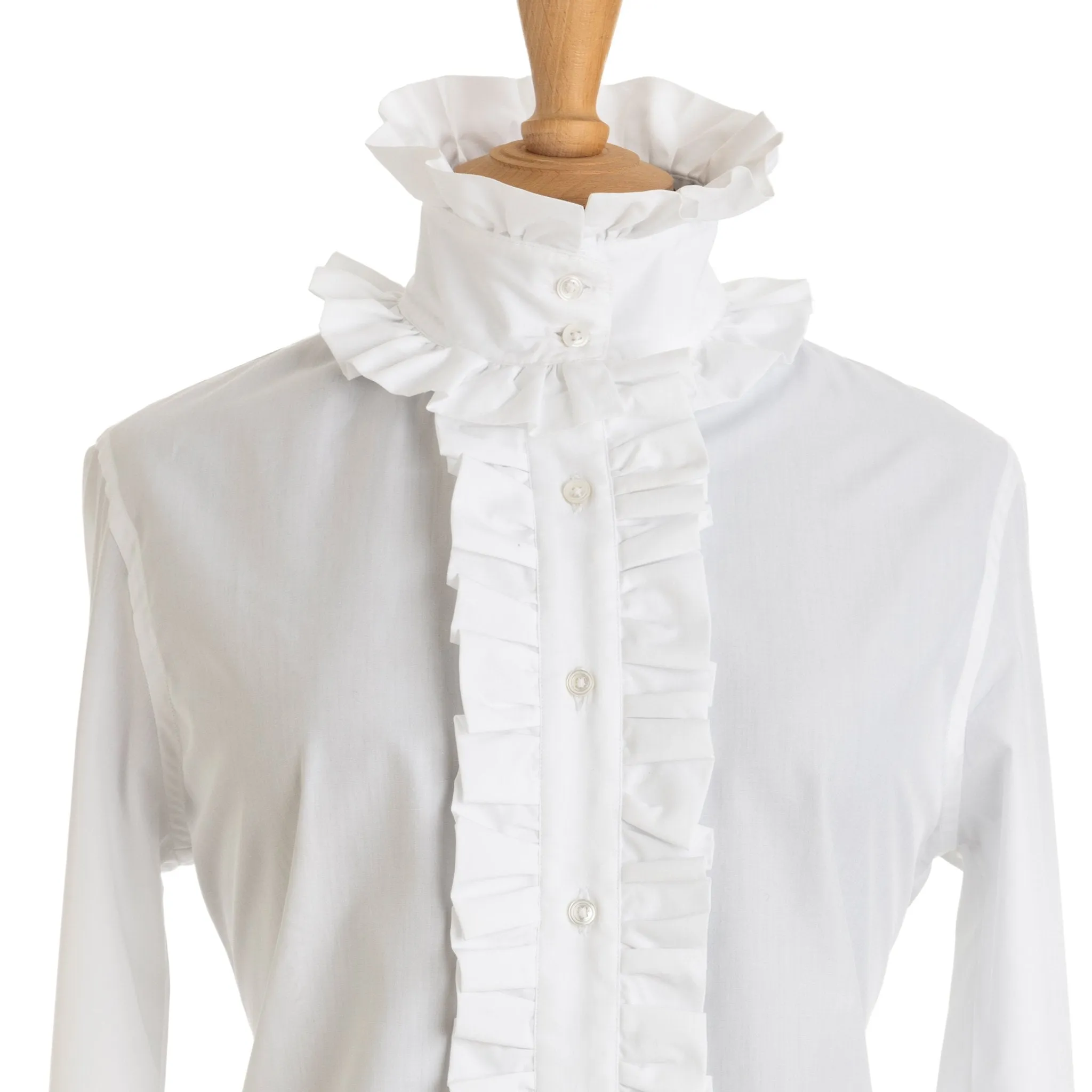 White Poplin Cotton Piccadilly Shirt sold by Emma Willis product image thumbnail 2