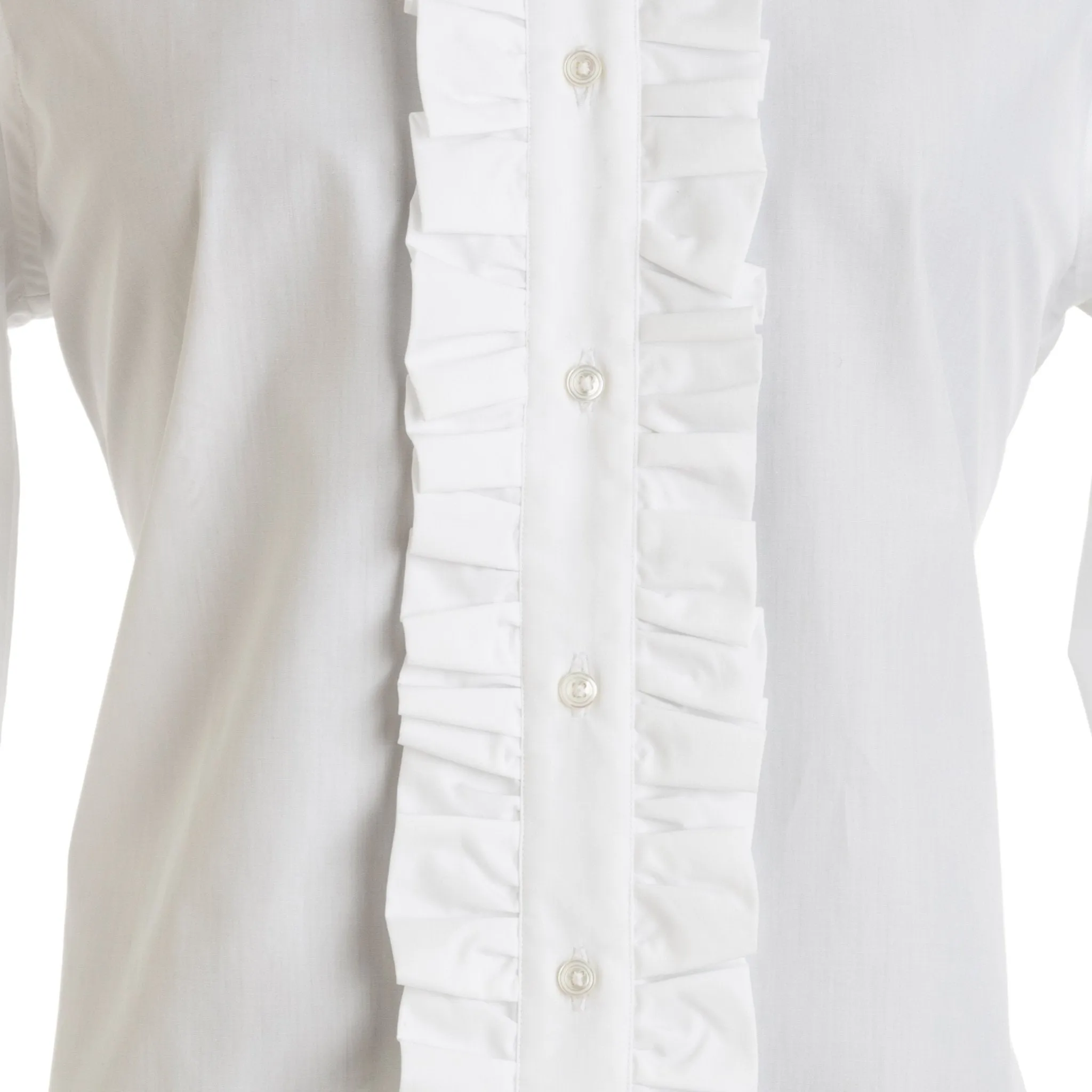 White Poplin Cotton Piccadilly Shirt sold by Emma Willis product image thumbnail 3