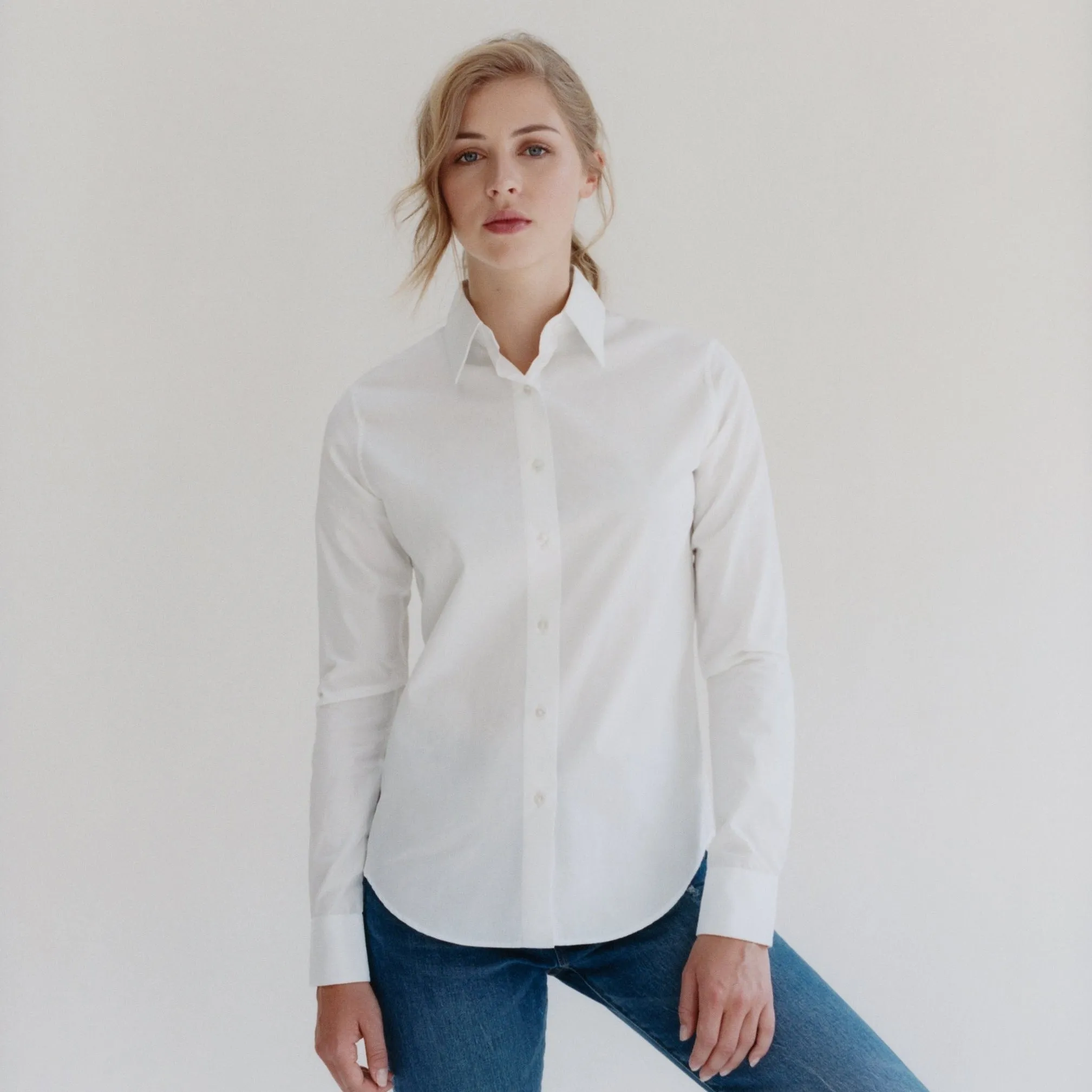 White Swiss Cotton Slim Fit sold by Emma Willis